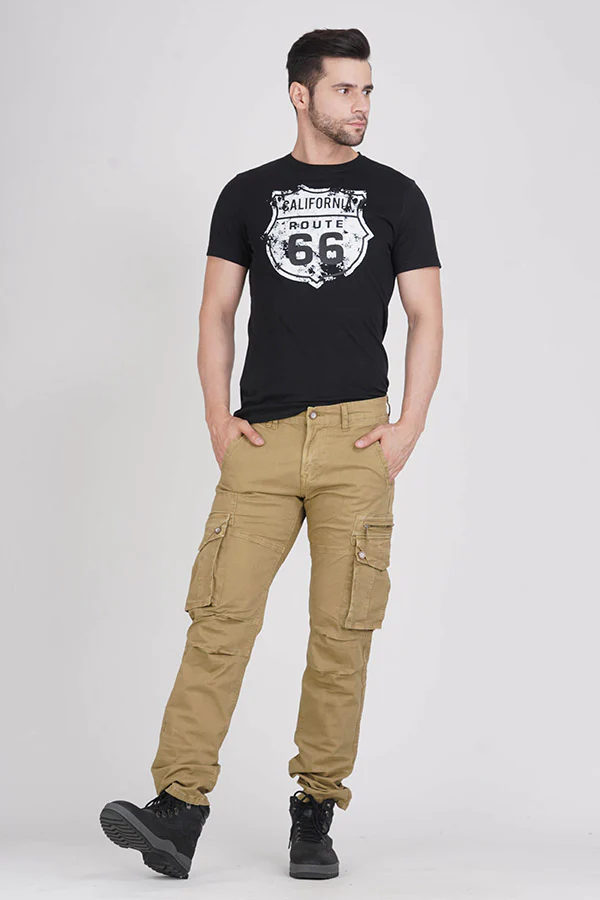 Light Khaki Regular Fit Cargo Pant - Image 2