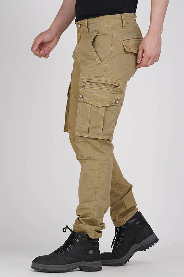 Light Khaki Regular Fit Cargo Pant - Image 3