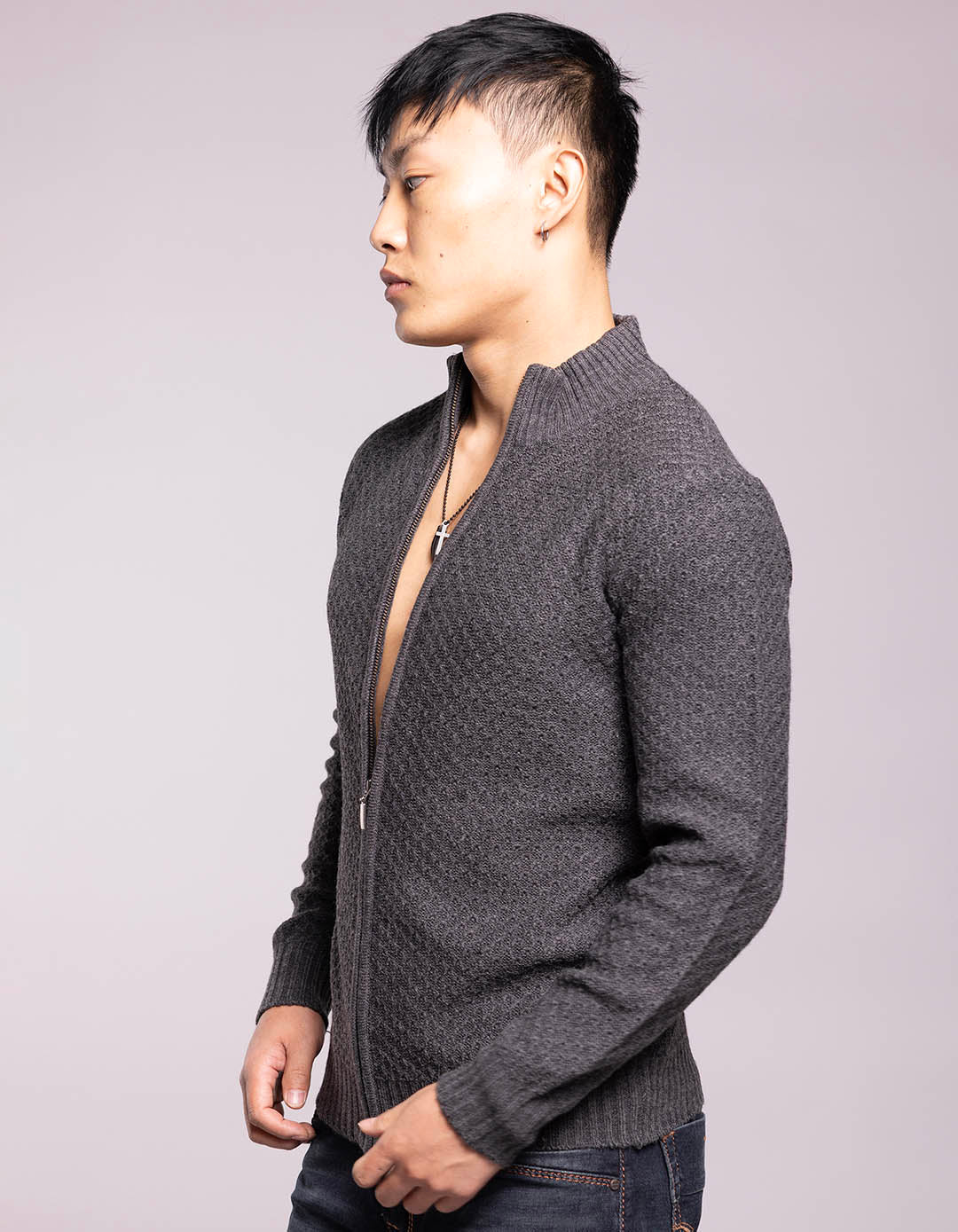 Anthra High Neck Pullover Sweater - Image 3