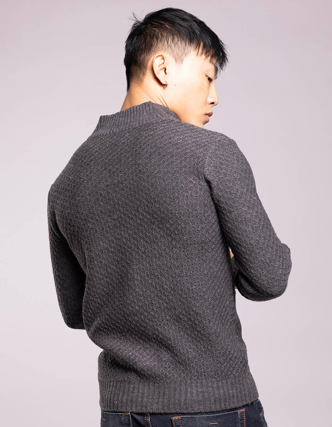 Anthra High Neck Pullover Sweater - Image 6