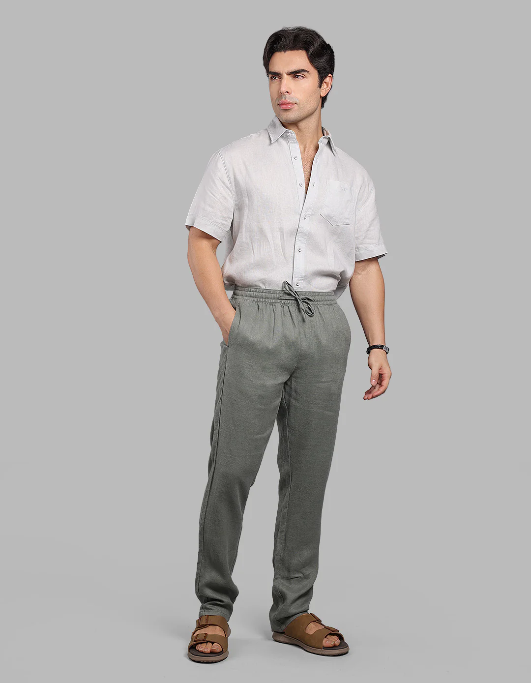 Army 100% Linen Pant - Image 3