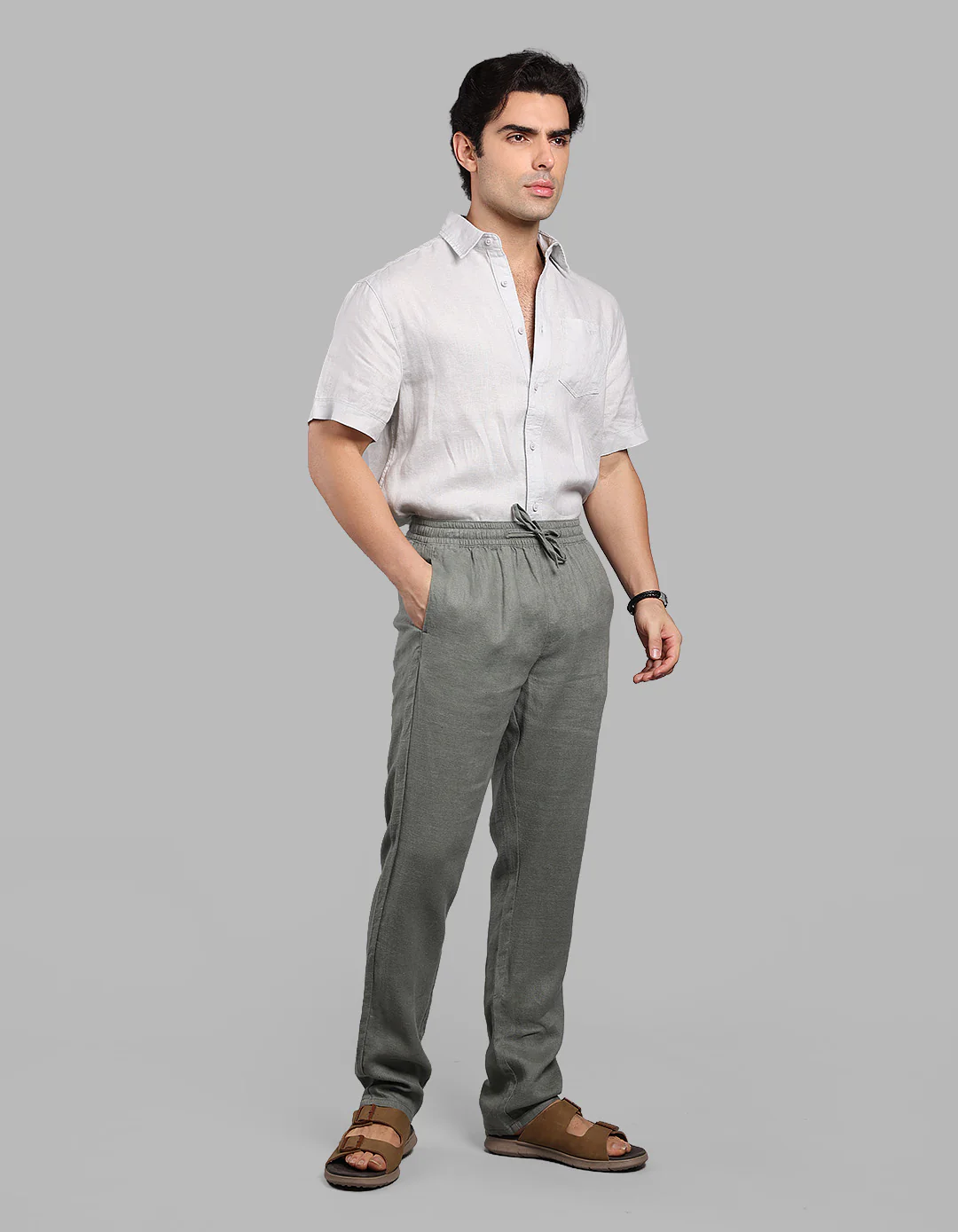 Army 100% Linen Pant - Image 4