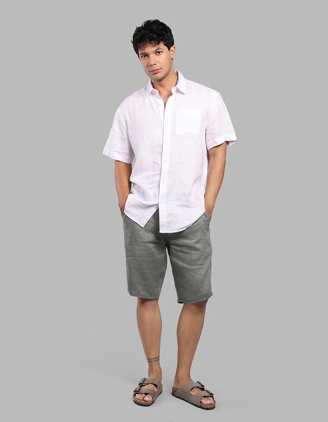 Army 100% Linen Short - Image 4