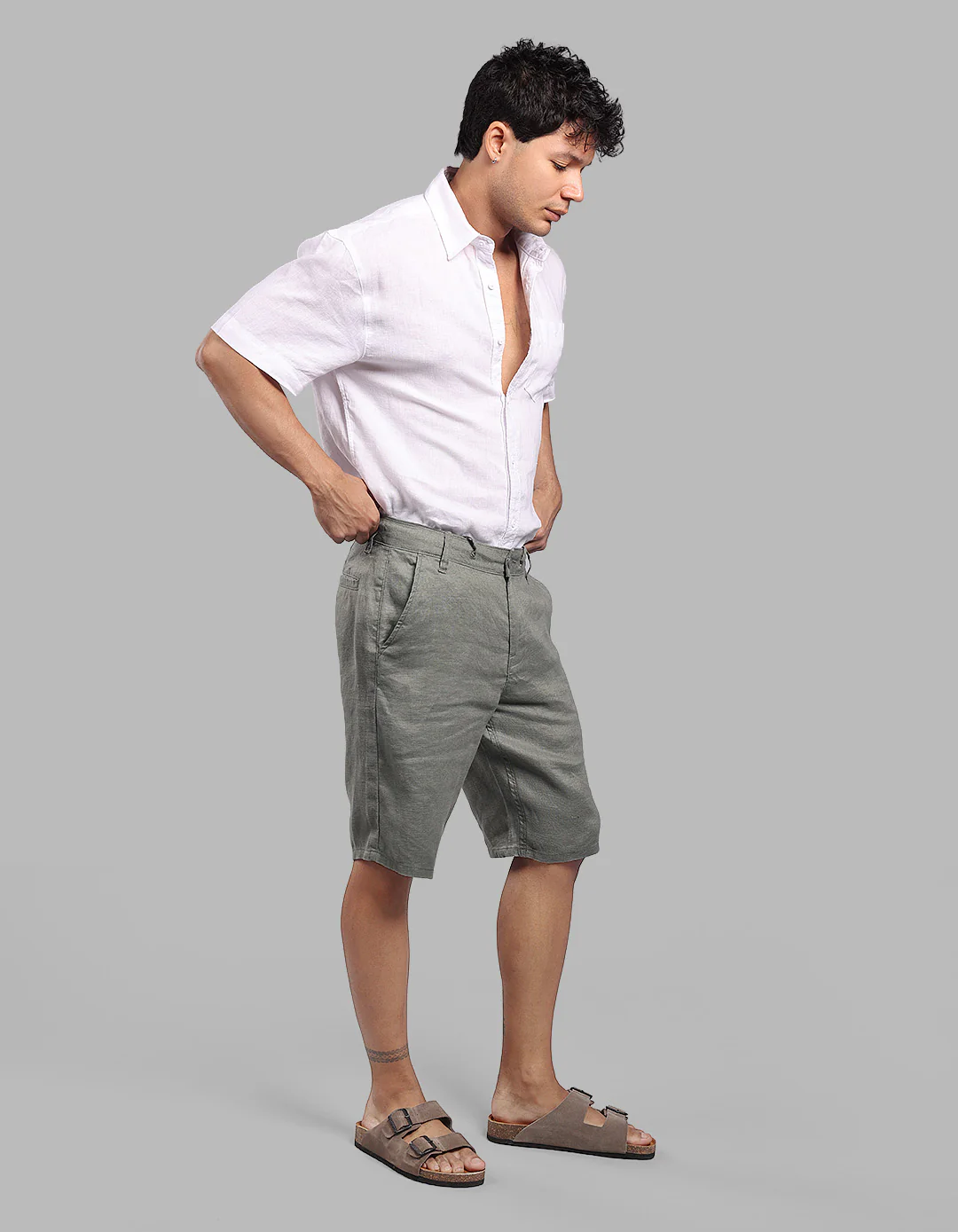 Army 100% Linen Short - Image 5