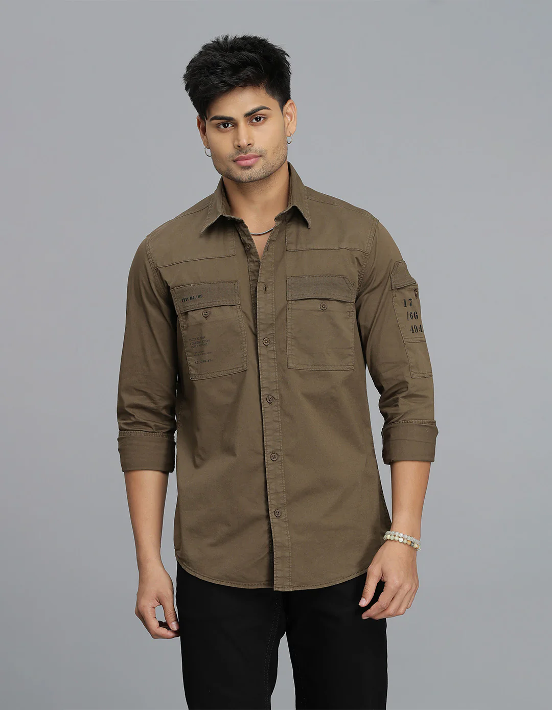 Bean Full Sleeves Cargo Shirt