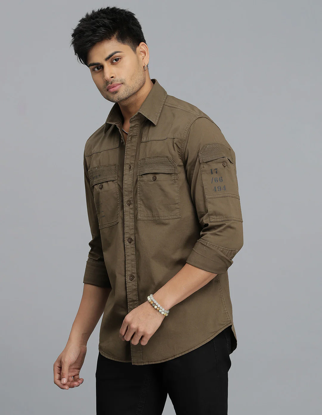 Bean Full Sleeves Cargo Shirt - Image 3