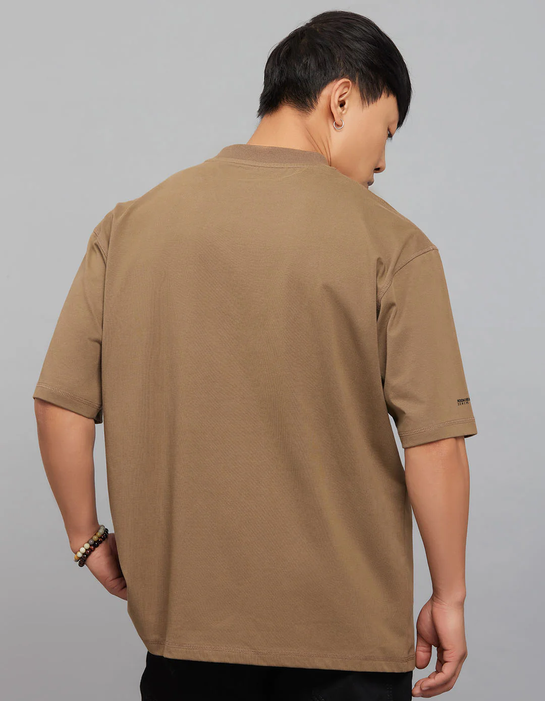 Bean Half Sleeves Round Neck Oversized Tee - Image 5