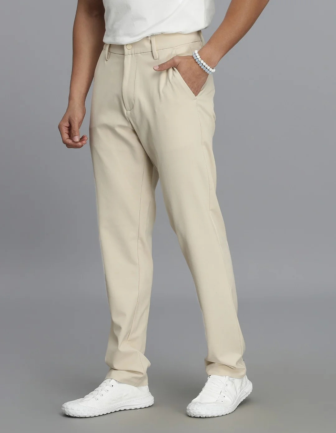Beige Chinos Trouser - Image 3