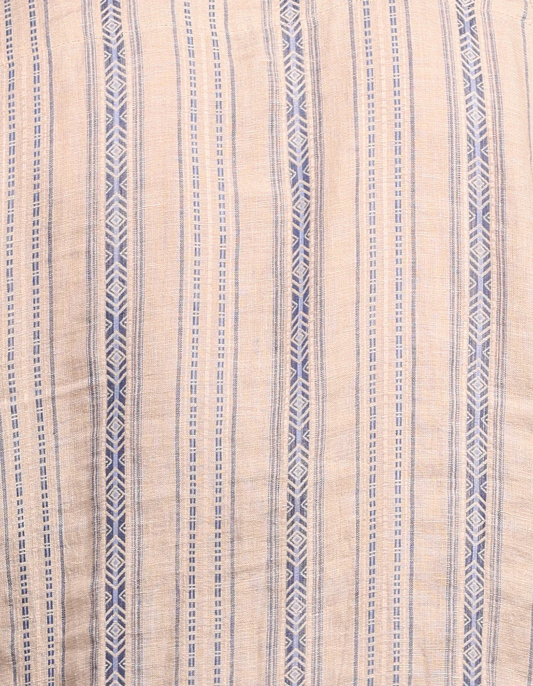 Beige Full Sleeve Linen Blend Stripe Shirt - Image 7