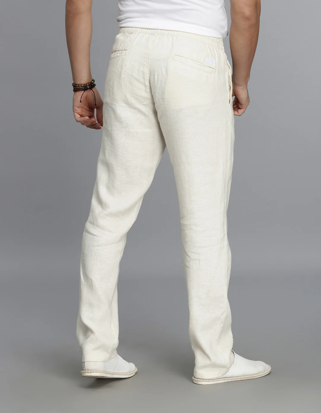 Beige 100% Linen Pant - Image 5
