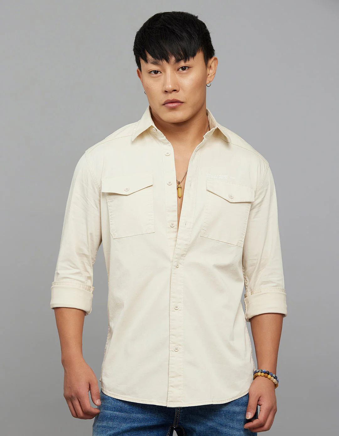 Birch Full Sleeves Cargo Shirt