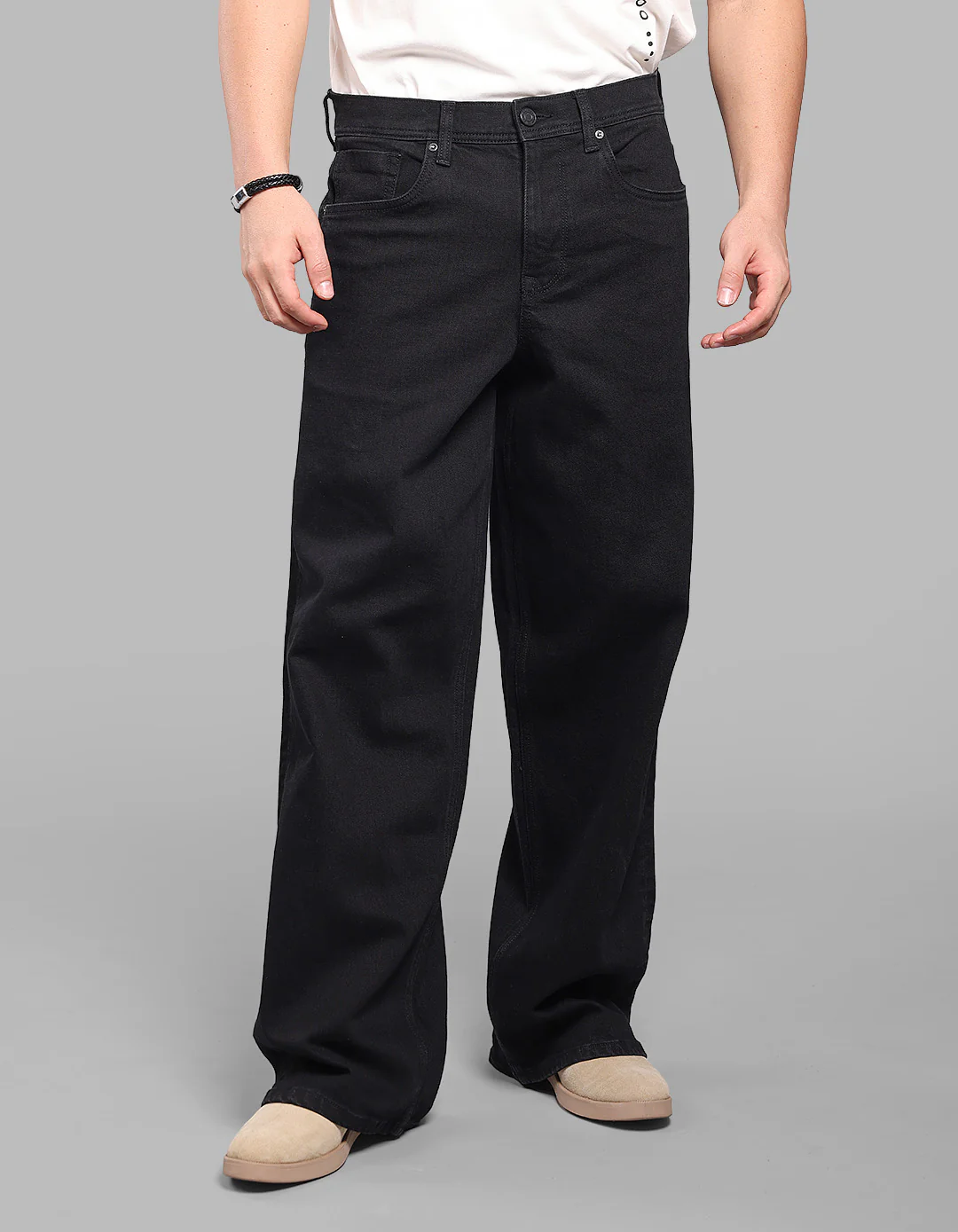 Black Extra Loose Fit Jeans