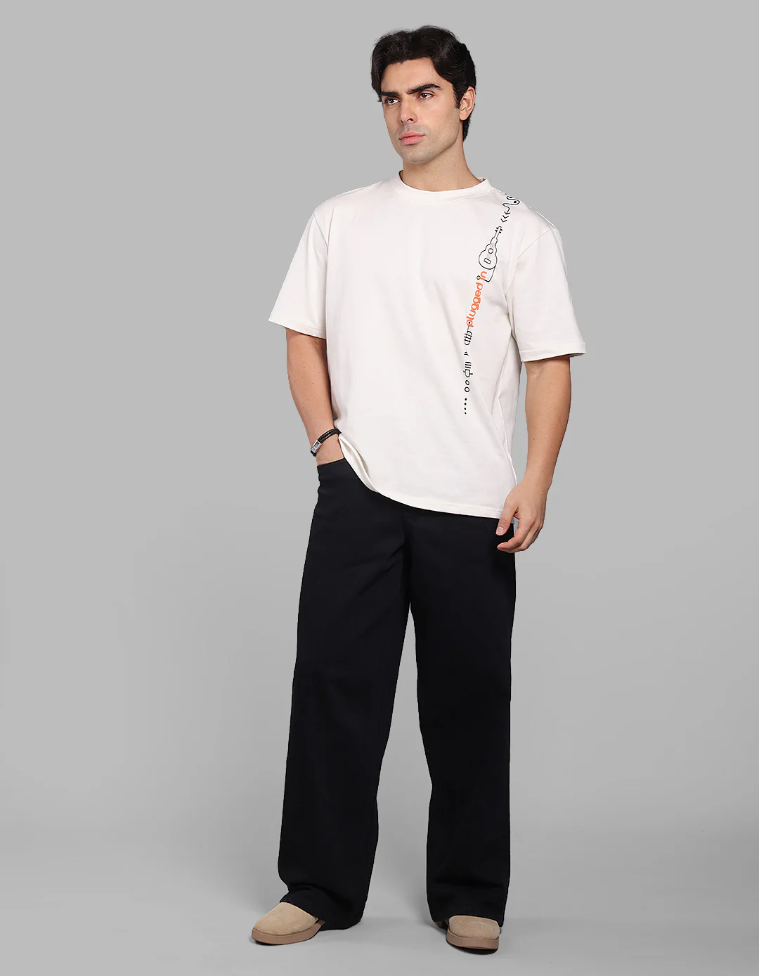 Black Extra Loose Fit Jeans - Image 2