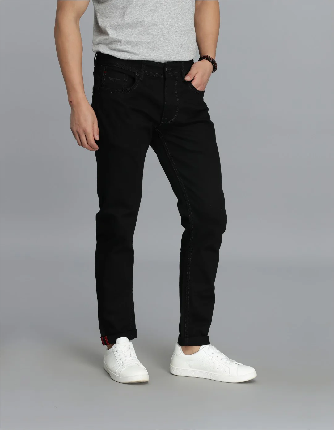Black Low-Rise Ankle Length jeans - Image 4