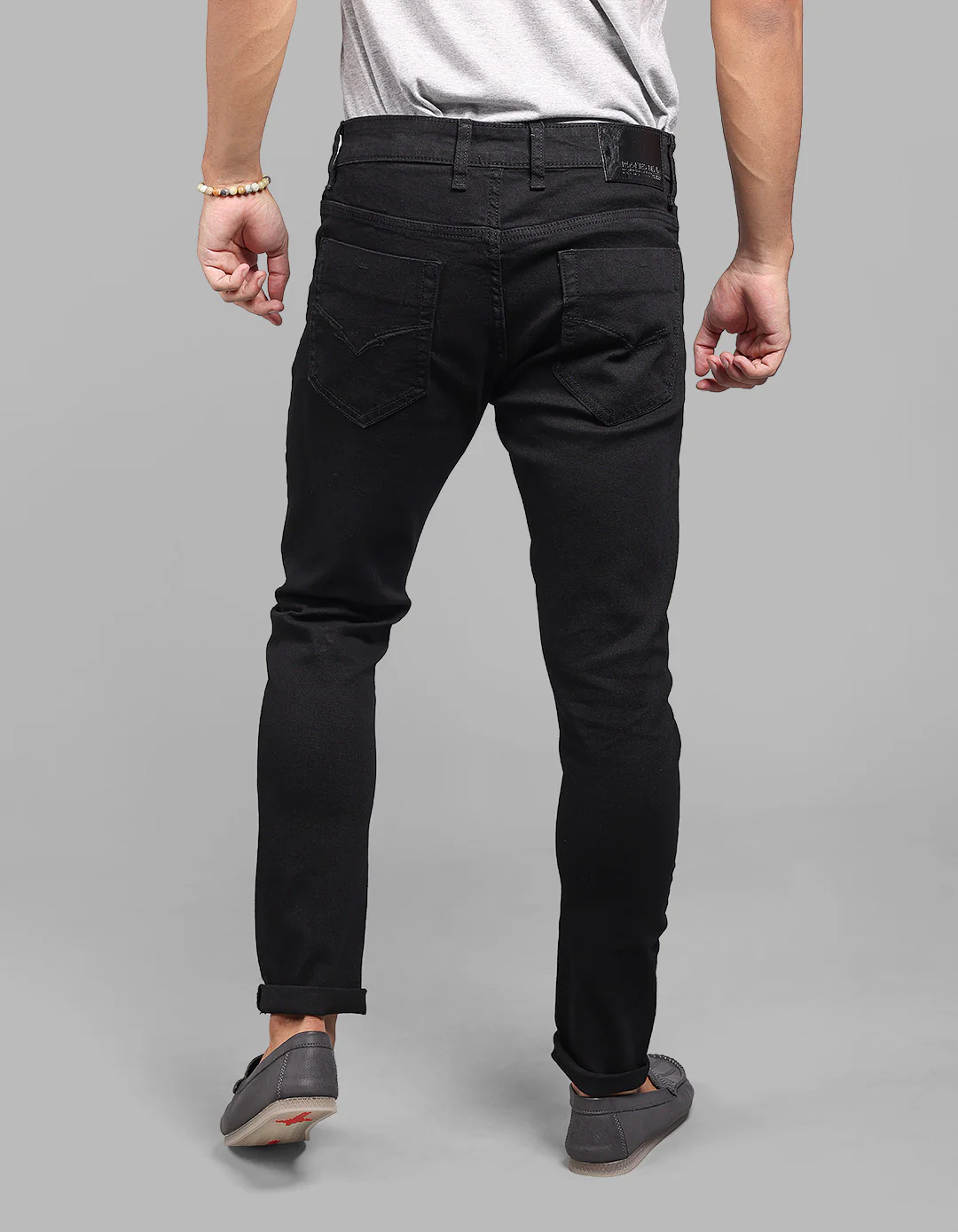 Black Low-Rise Ankle Length Stretch Jeans - Image 5