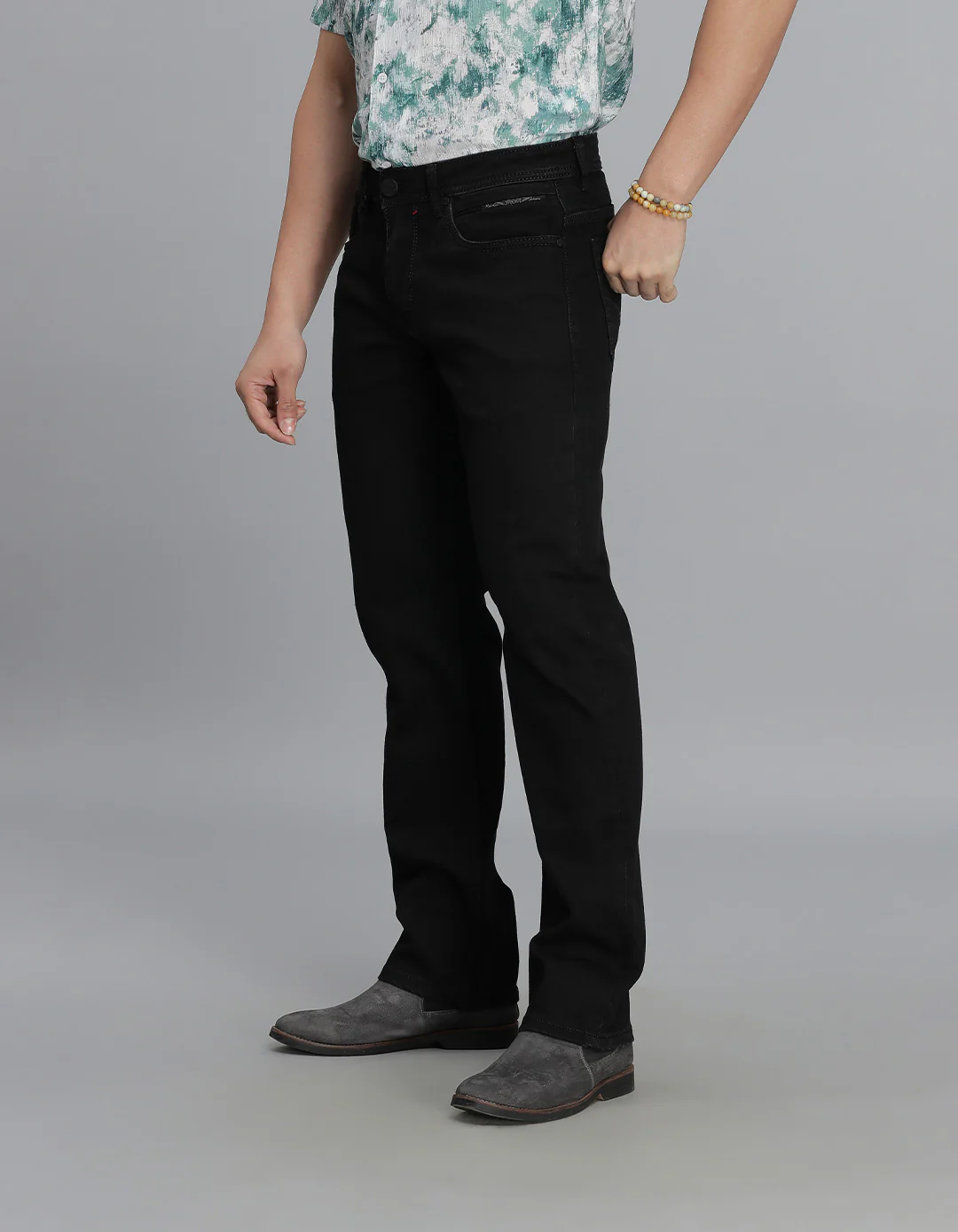 Black Midrise, Comfort And Straight Fit jeans - Image 3