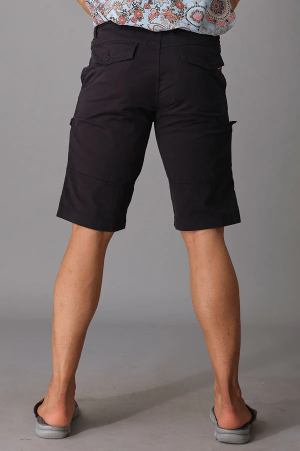 Black Cotton Cargo Short - Image 5