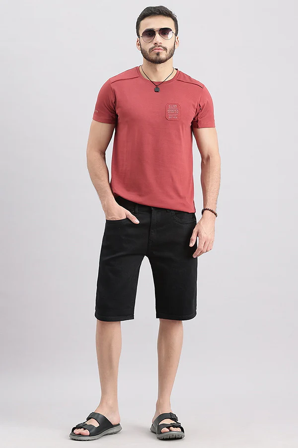 Black Denim Short - Image 2