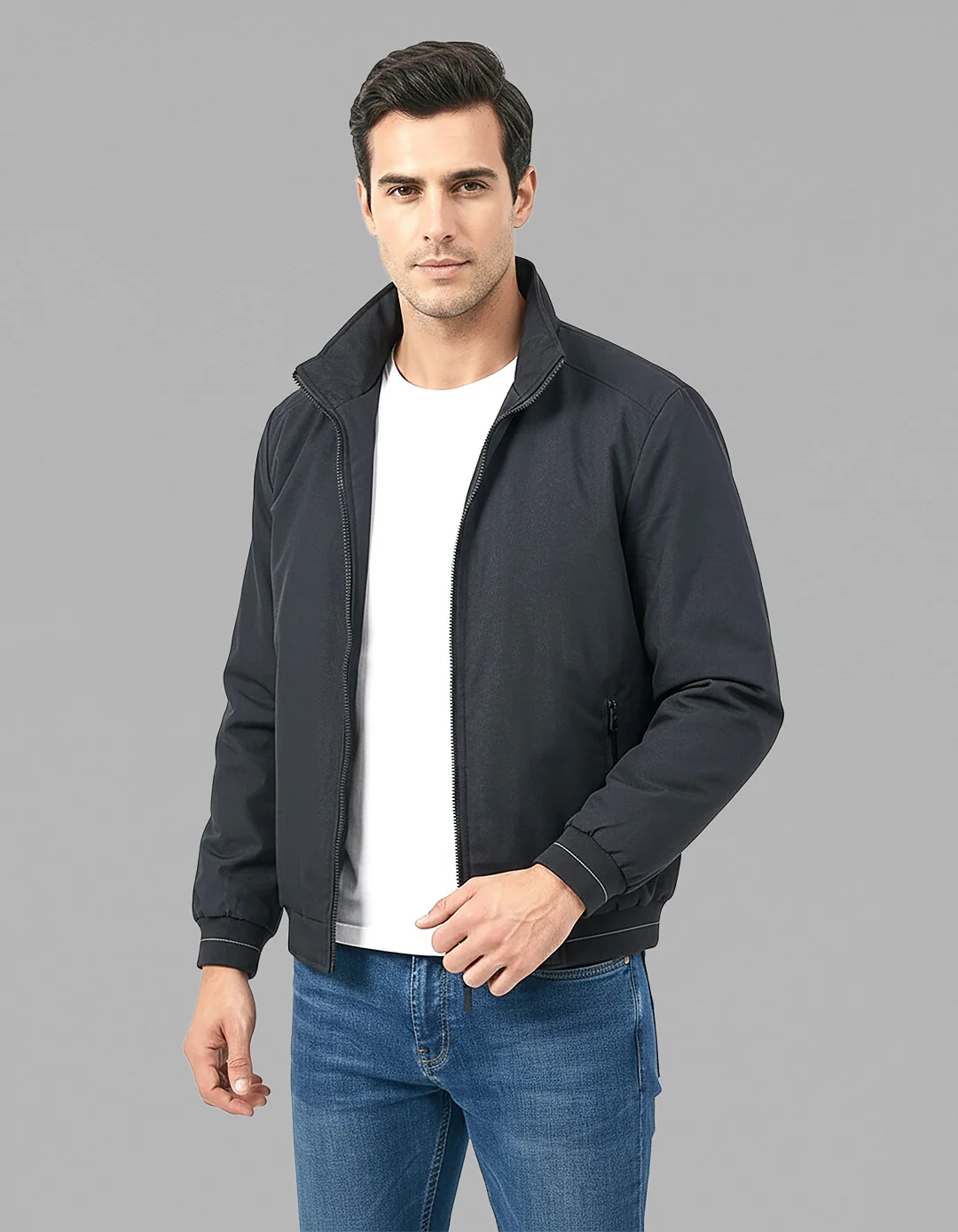 Black Full Sleeves Lightweight Jacket - Image 6