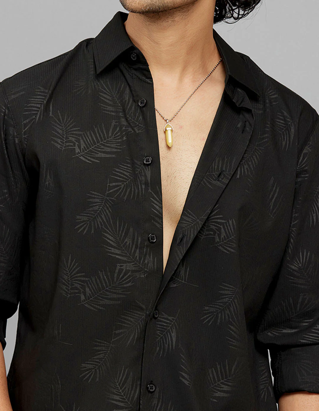 Black Full Sleeves Printed Shirt - Image 5