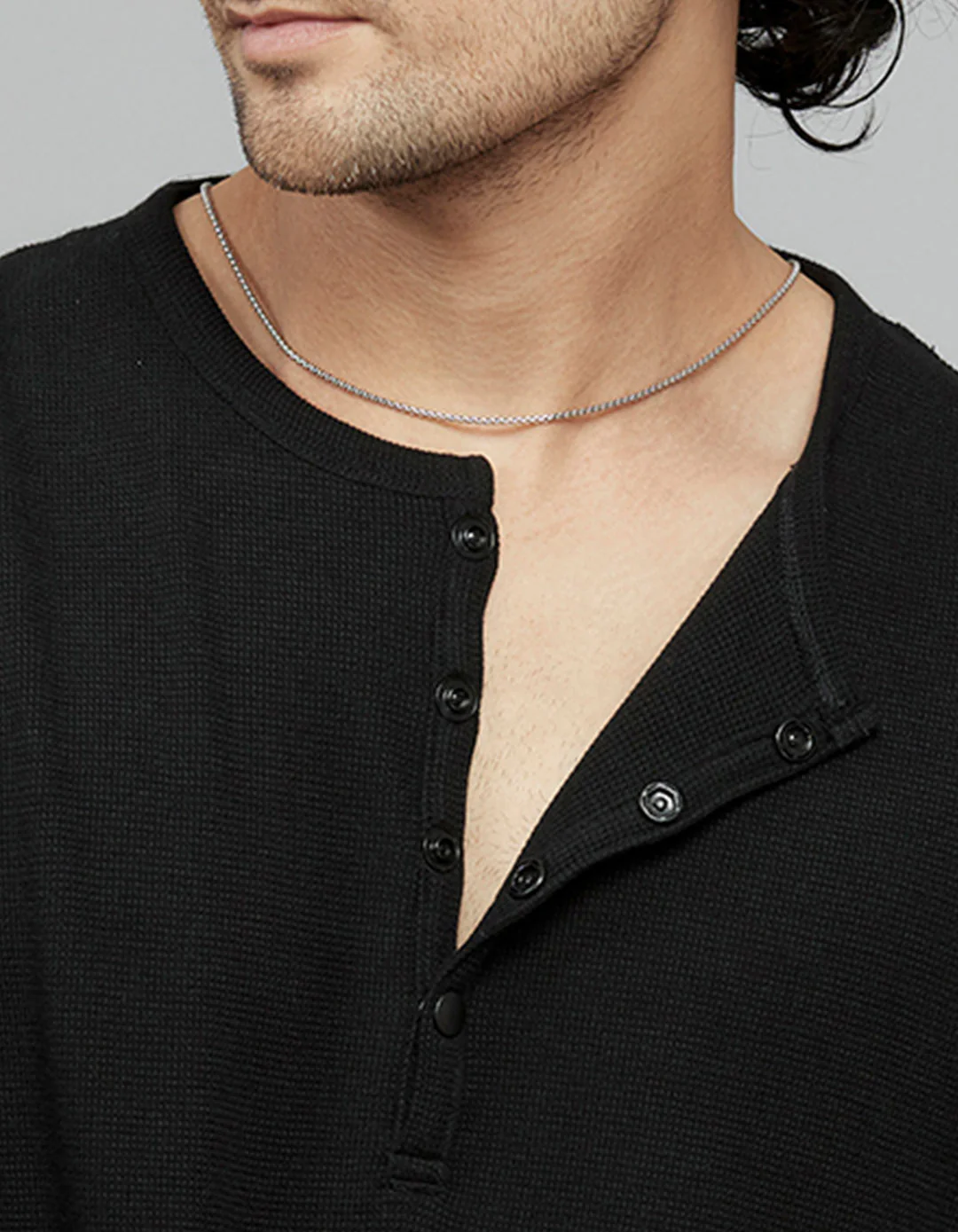 Black Full Sleeves Round Neck Tee - Image 4