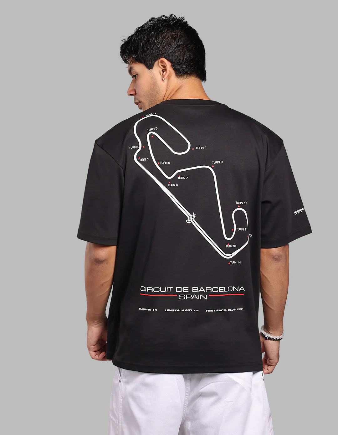 Black Half Sleeve Oversize Tee