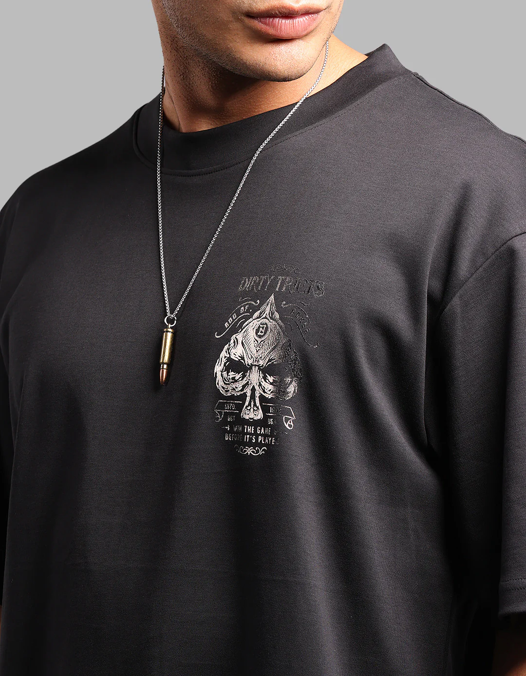 Black Half Sleeve Oversize Tee - Image 5