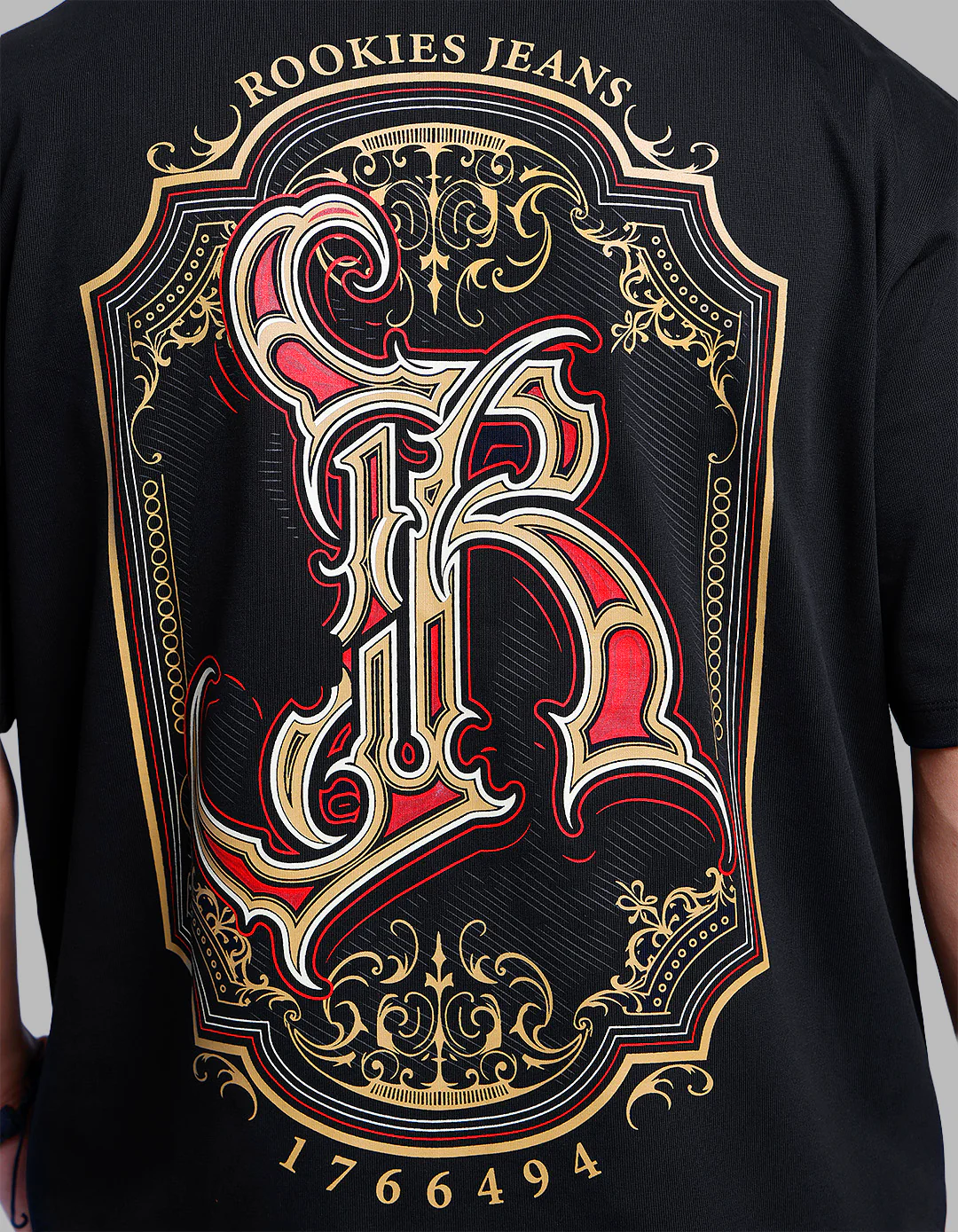 Black Half Sleeves Oversize Tee - Image 6