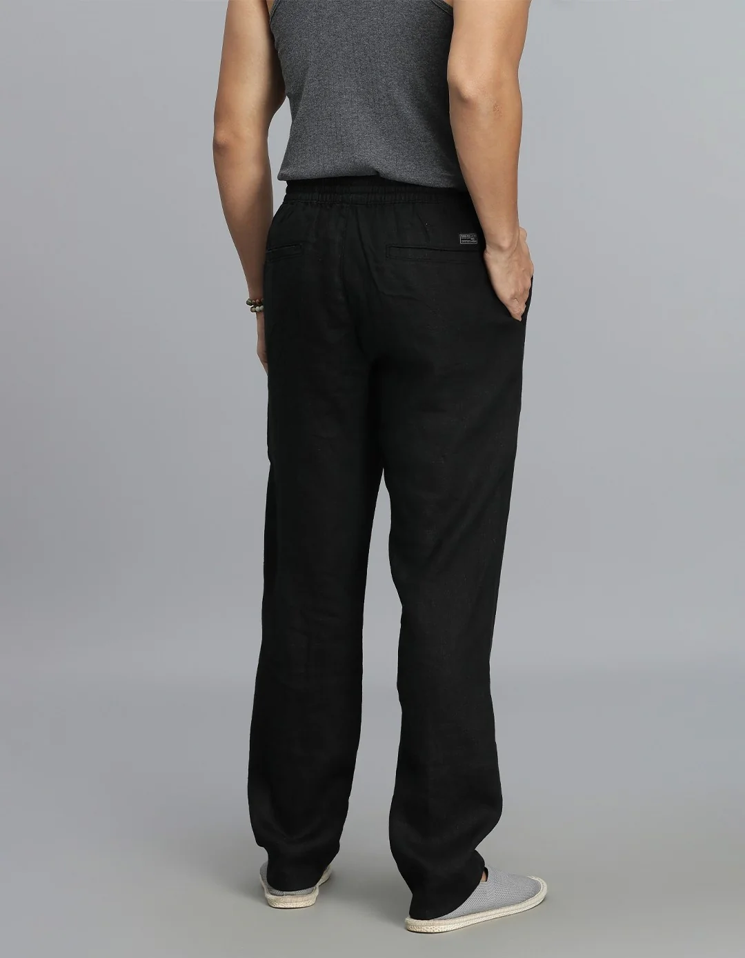 Black 100% Linen Pant - Image 5