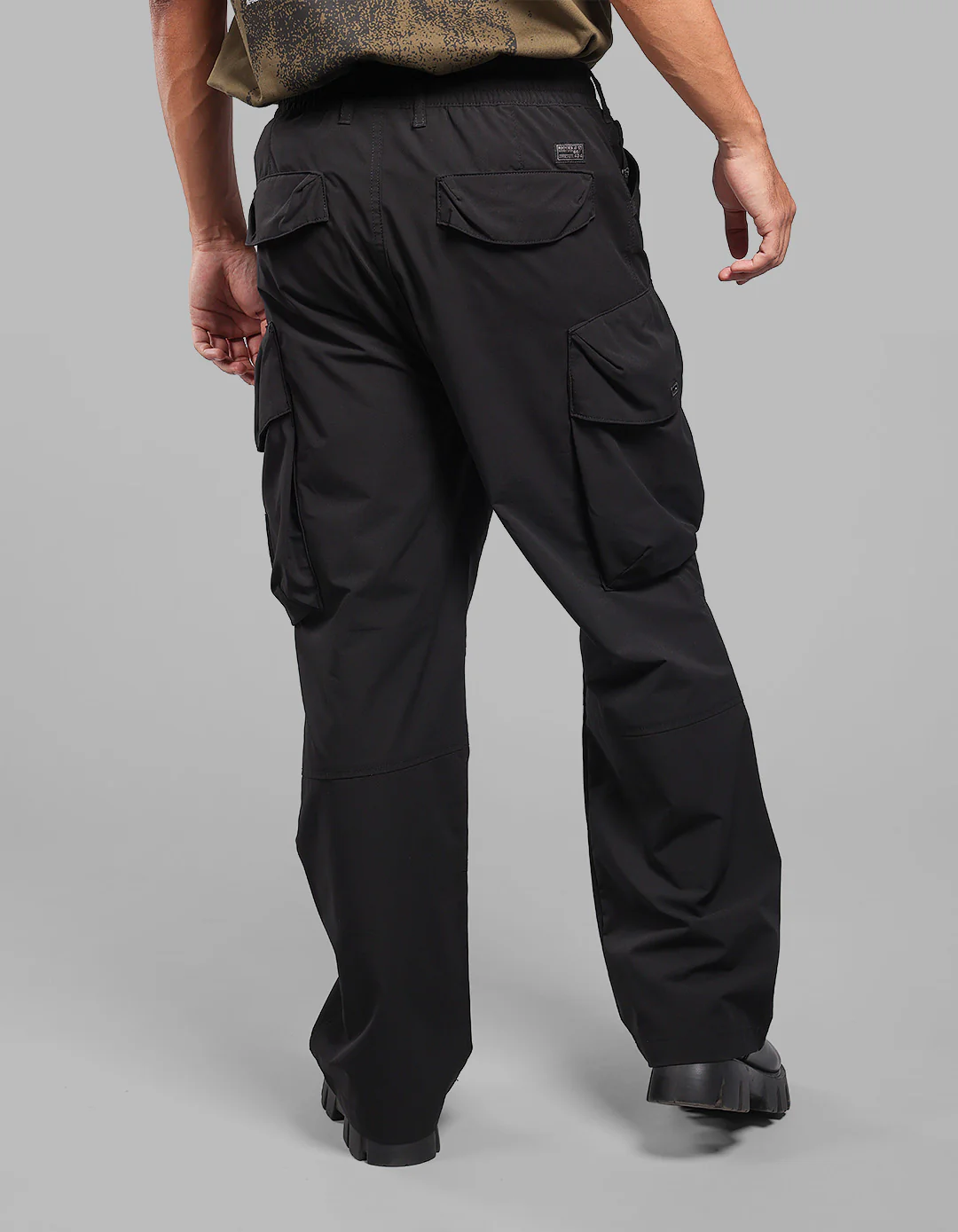Black Loose Fit Utility Cargo - Image 5