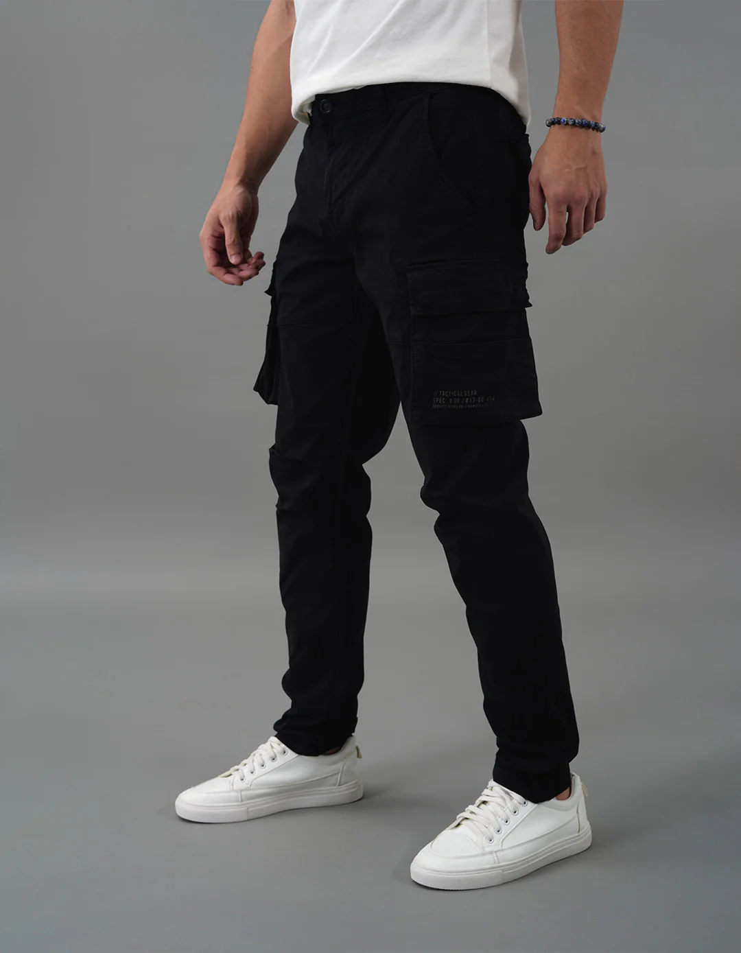 Black Regular Fit Cargo Pant - Image 4