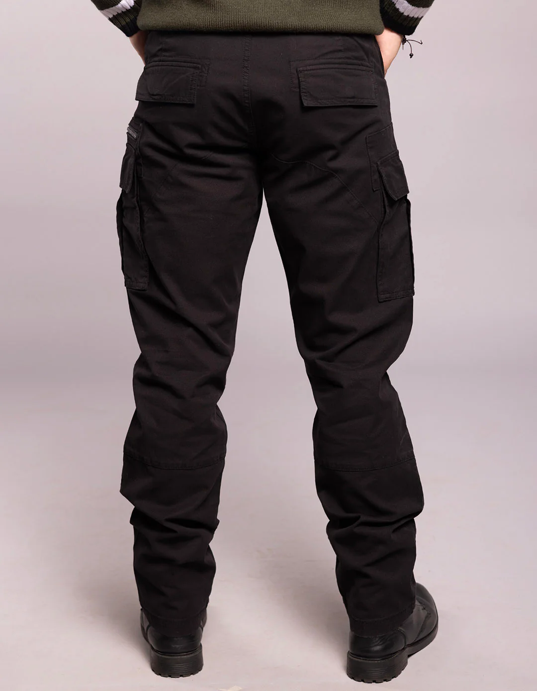 Black Regular Fit Cargo Pant - Image 5