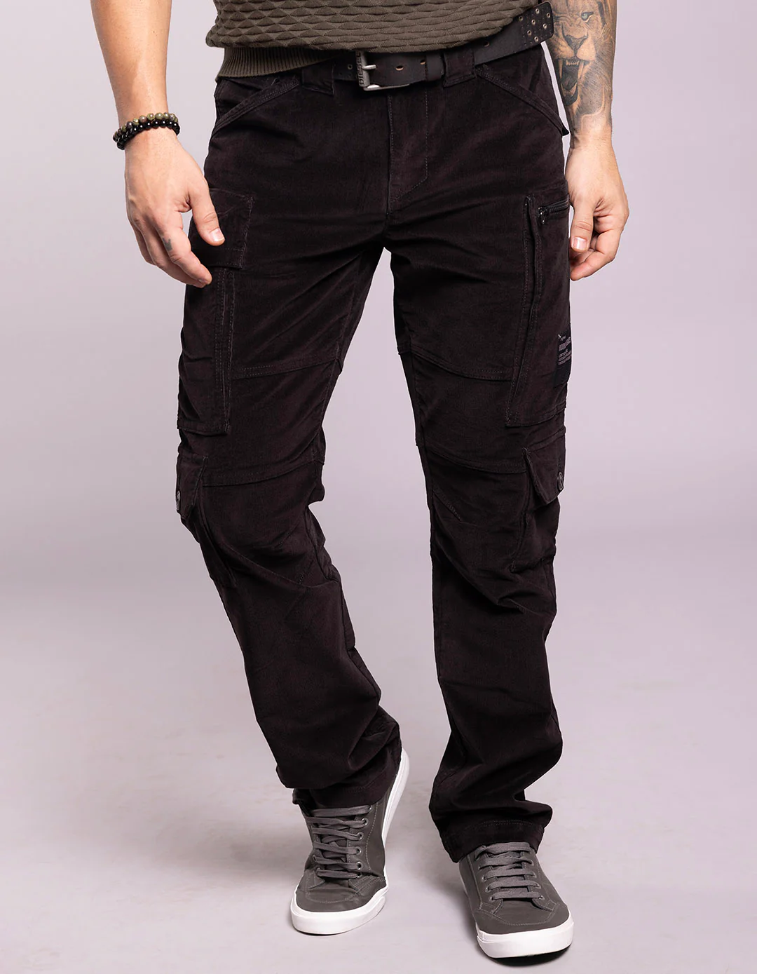 Black Regular Fit Cargo Pant