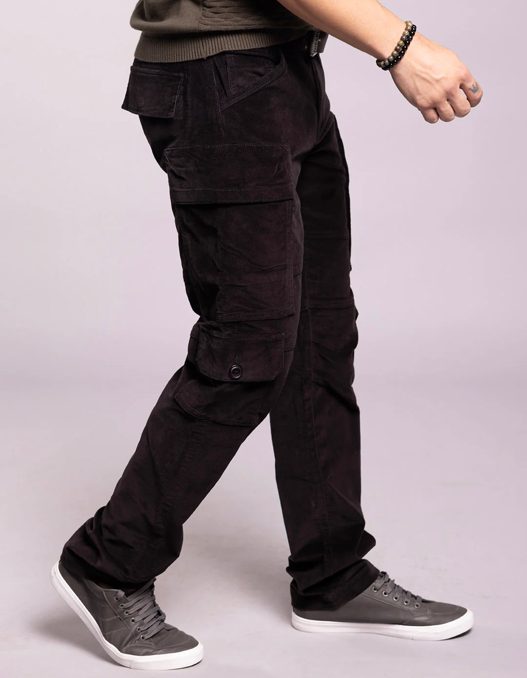 Black Regular Fit Cargo Pant - Image 5
