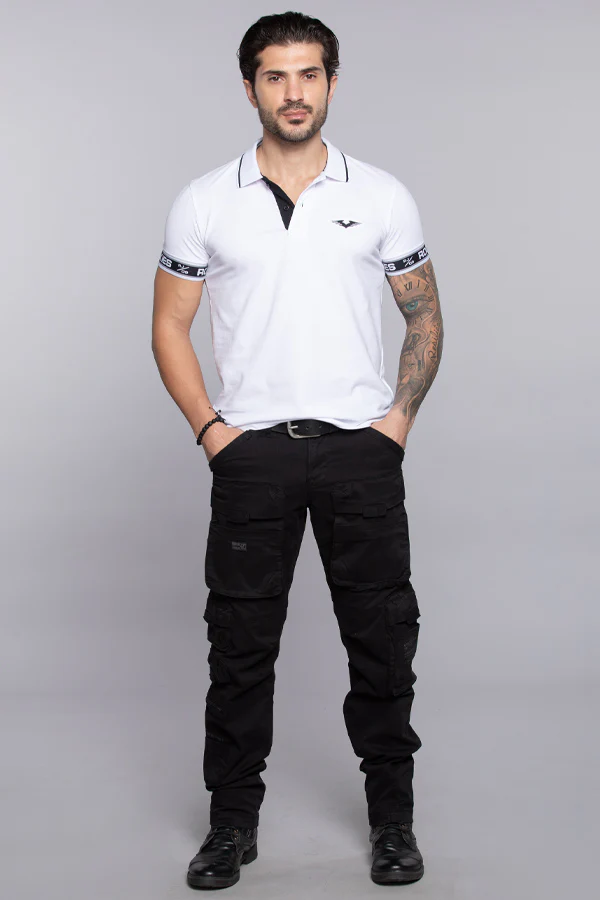 Black Regular Fit Cargo Pant - Image 2