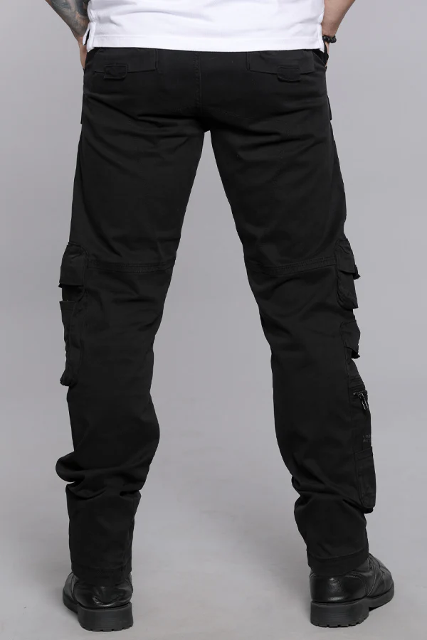 Black Regular Fit Cargo Pant - Image 5
