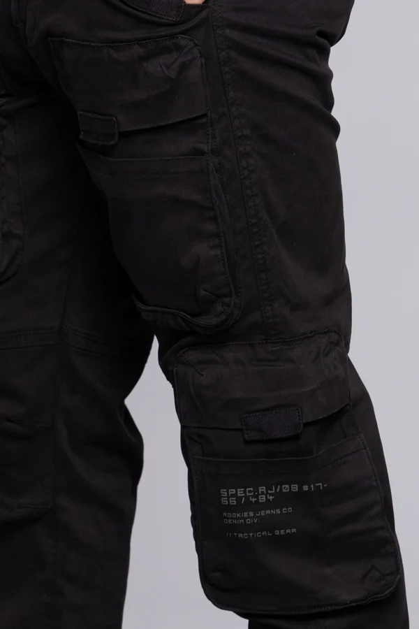 Black Regular Fit Cargo Pant - Image 7