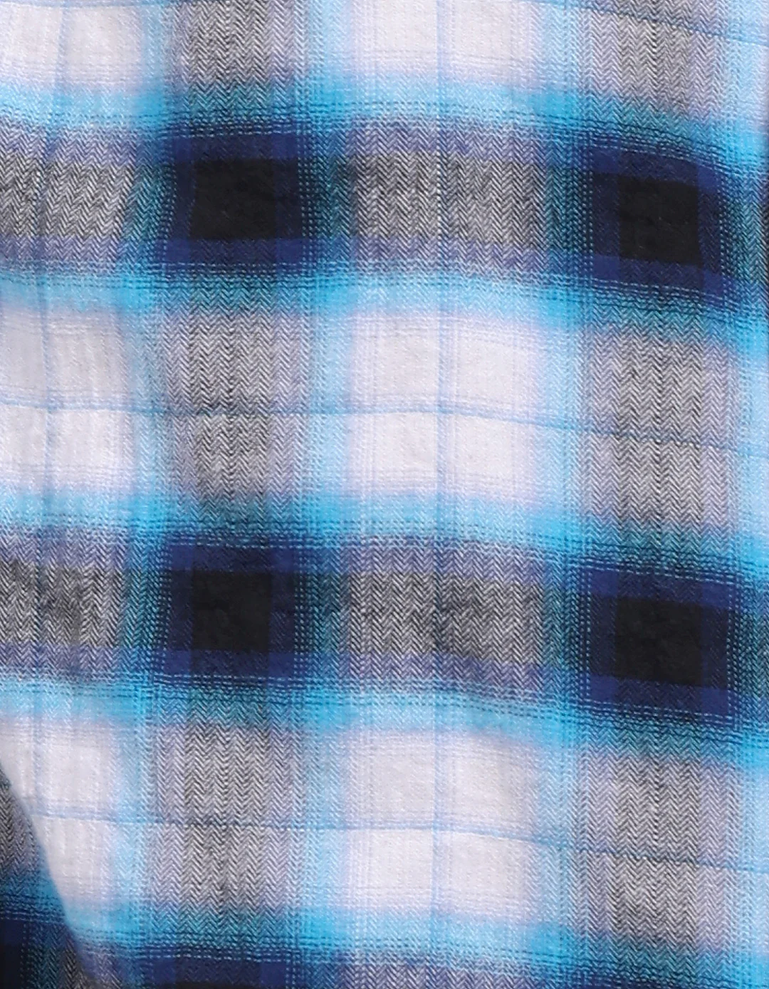 Blue 100% Cotton Full Sleeve Check Shirt - Image 7
