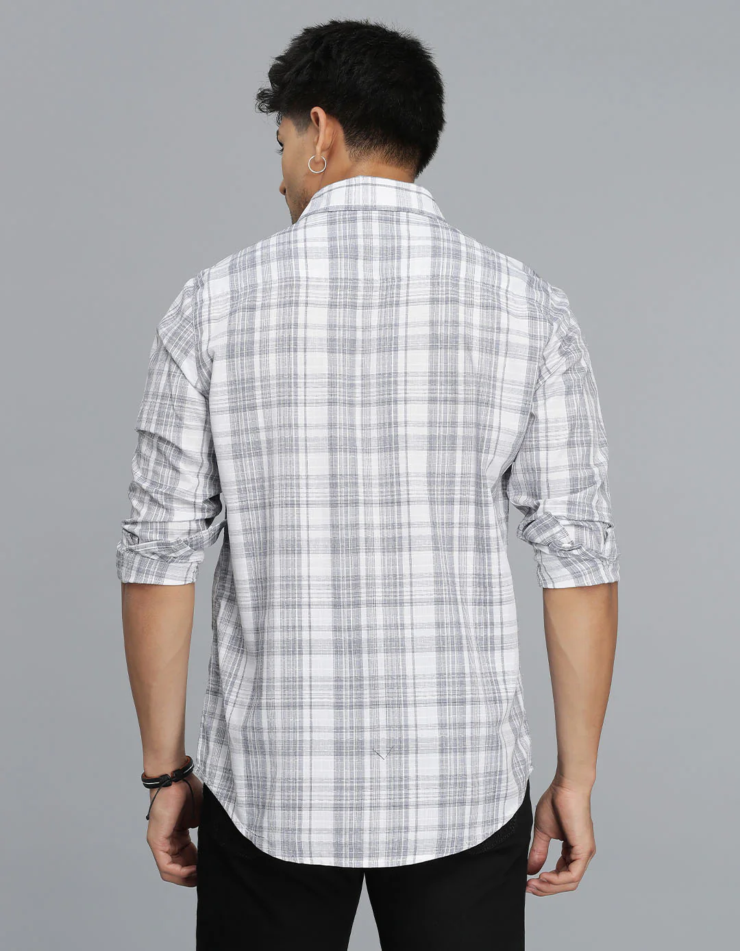 Blue Full Sleeves Check Shirt - Image 5