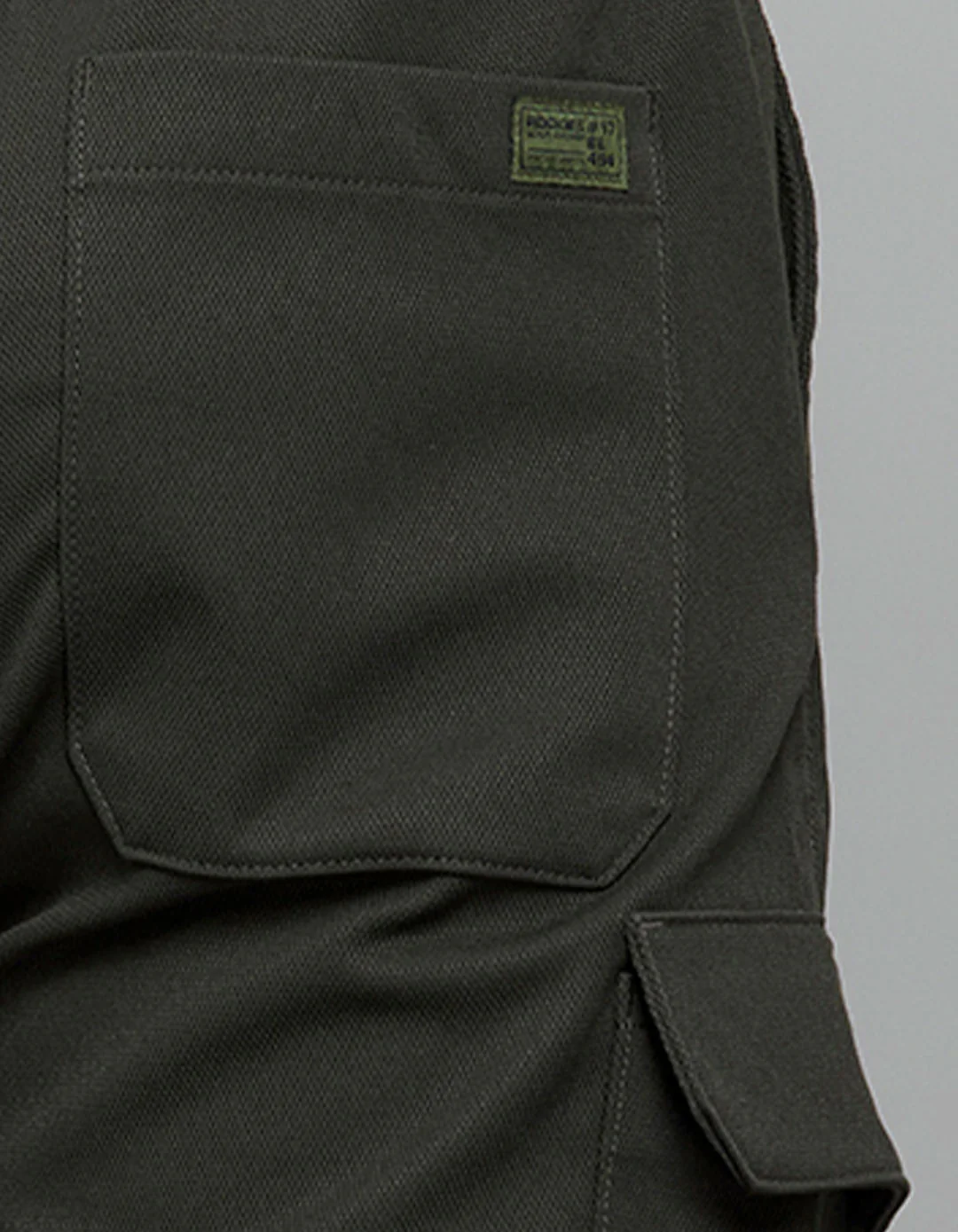 Bottle Green Comfort Straight Fit Athliesure Cargo Pants - Image 7
