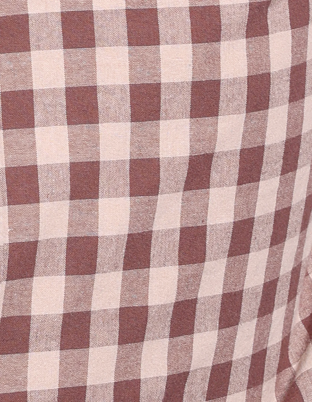 Brown 100% Cotton Full Sleeve Check Shirt - Image 7