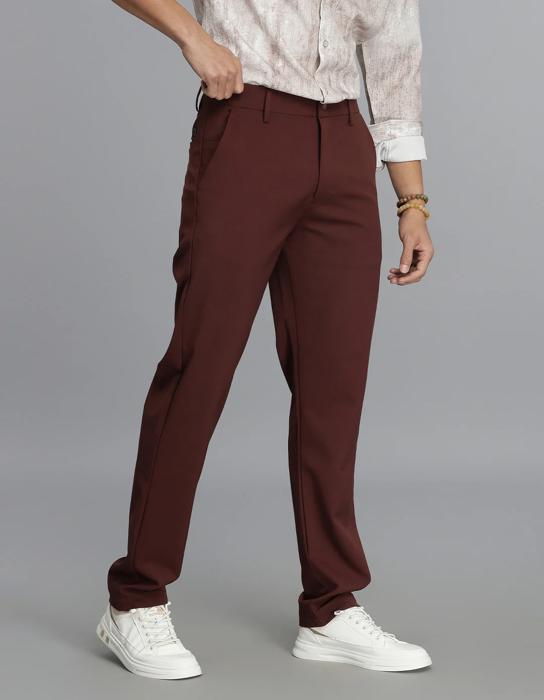 Burgundy Chinos Trouser - Image 4