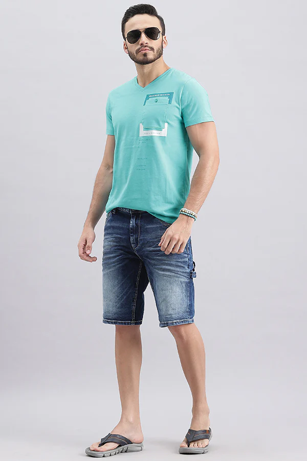 Capri Half Sleeve V Neck Tee - Image 2
