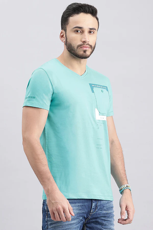 Capri Half Sleeve V Neck Tee - Image 3