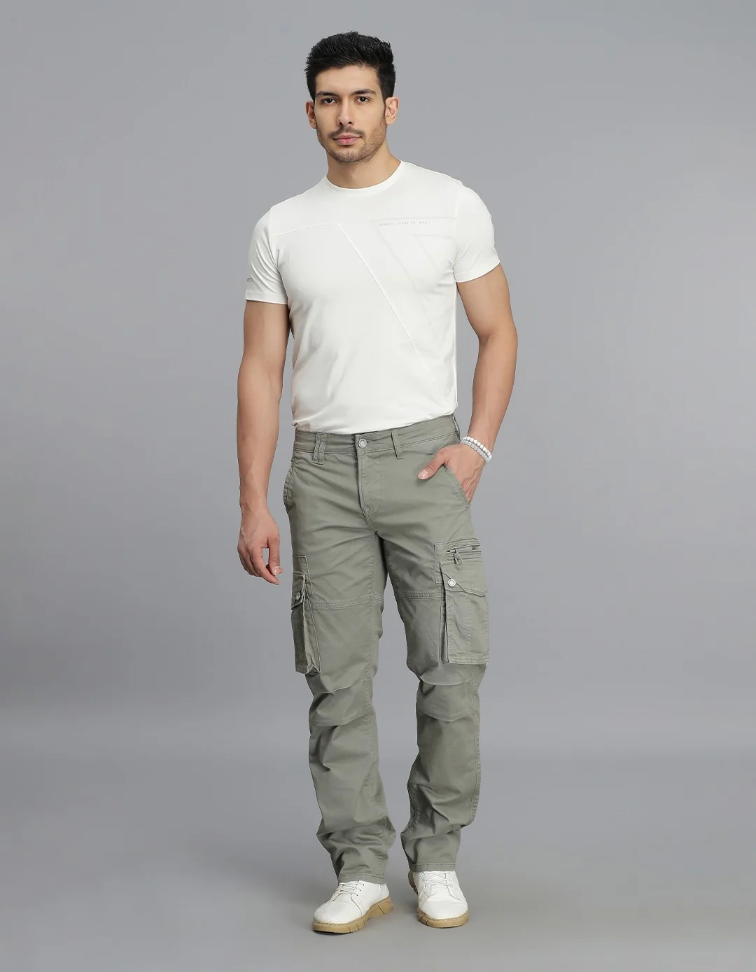 Cement Regular Fit Cargo Pant - Image 2