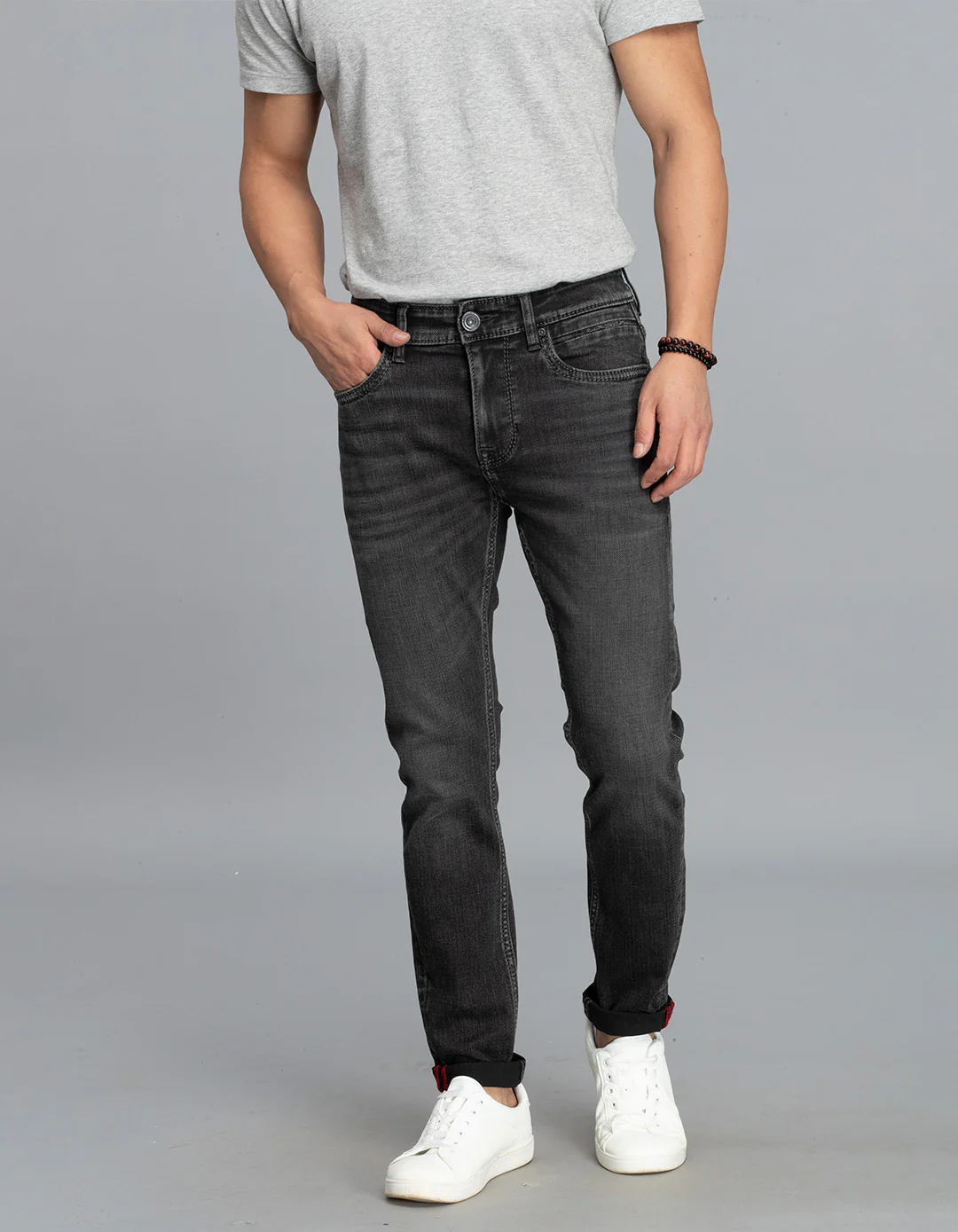 Charcoal Low-Rise Ankle Length Jeans