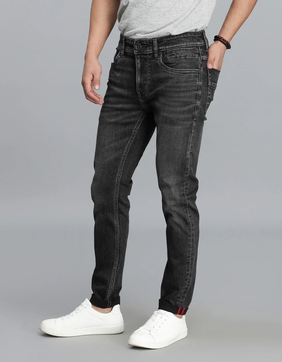 Charcoal Low-Rise Ankle Length Jeans - Image 4