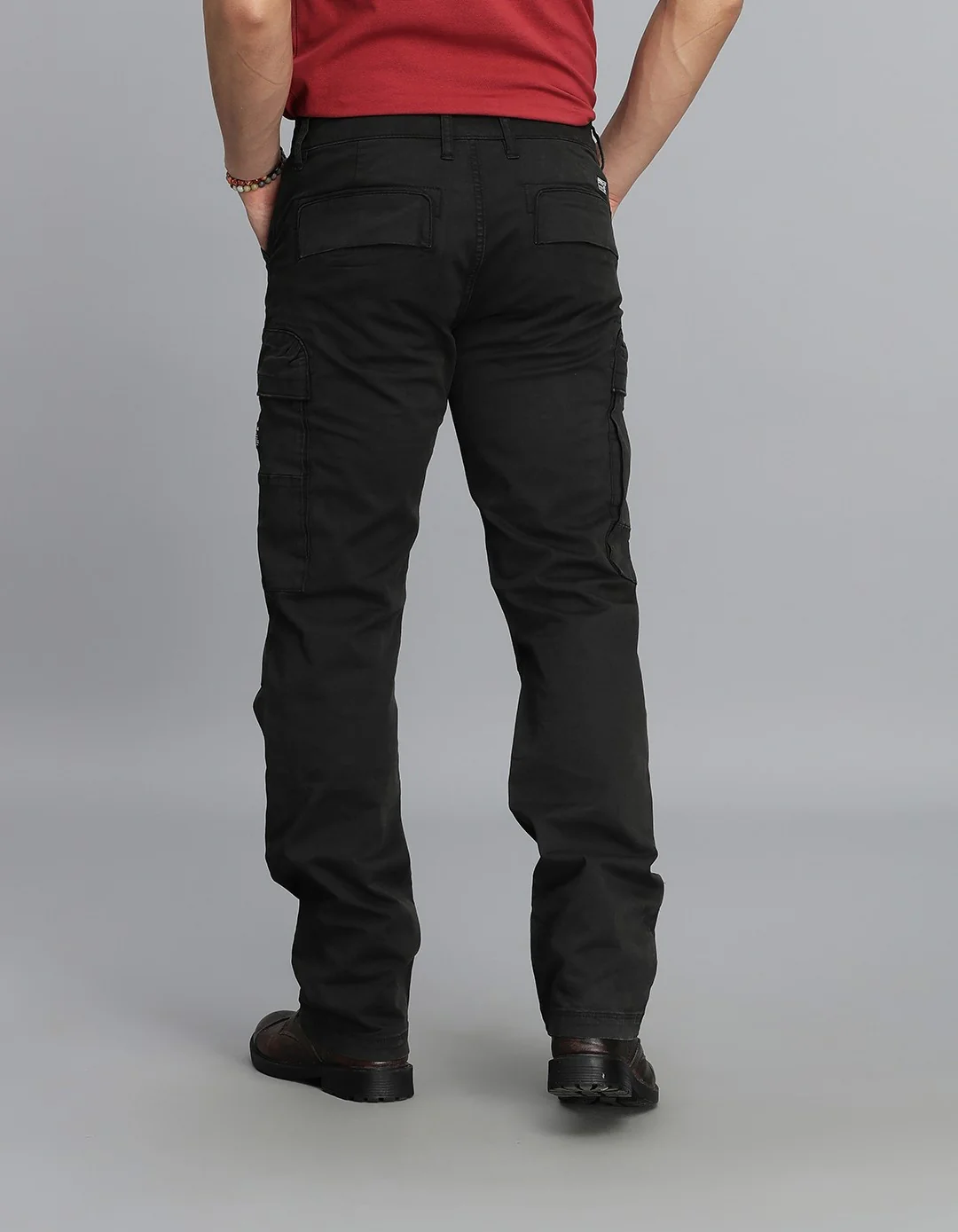 Charcoal Regular Fit Cargo Pant - Image 5