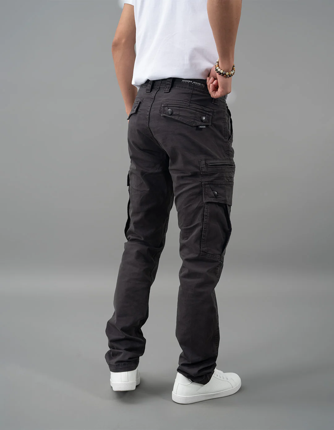 Charcoal Regular Fit Cargo Pant - Image 5