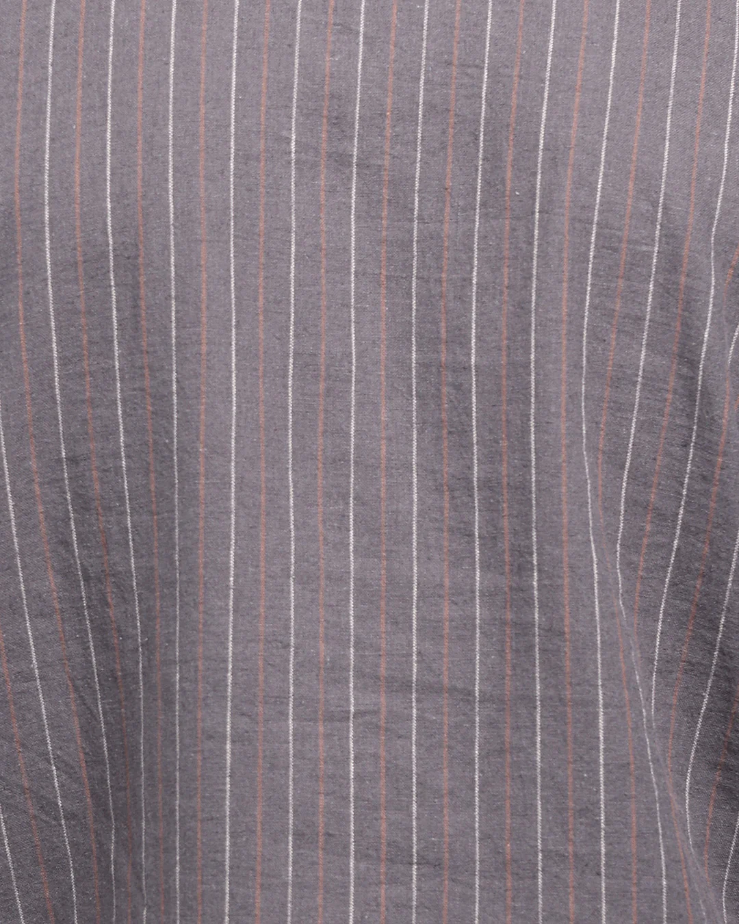 Charcoal Relax Slim Fit Linen Blend Stripe Short Kurta - Image 8